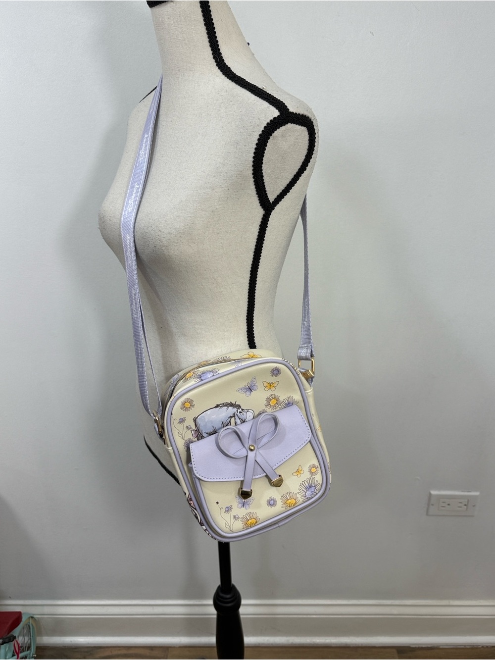Disney Winnie the pooh Eeyore Crossbody Bag with Bow Accent